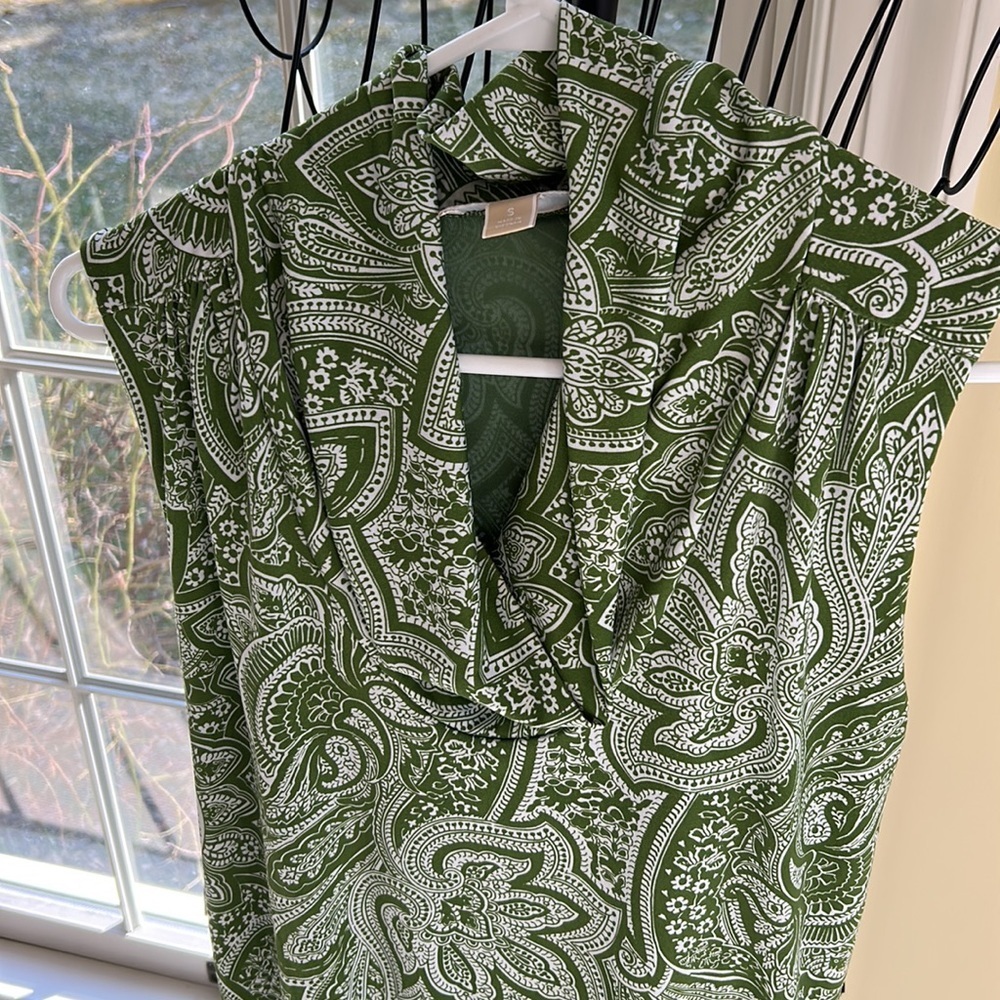 🌿Michael Kors green paisley/ floral dress, size S🌿 - Picture 10 of 10
